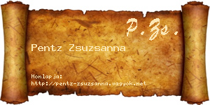 Pentz Zsuzsanna névjegykártya
